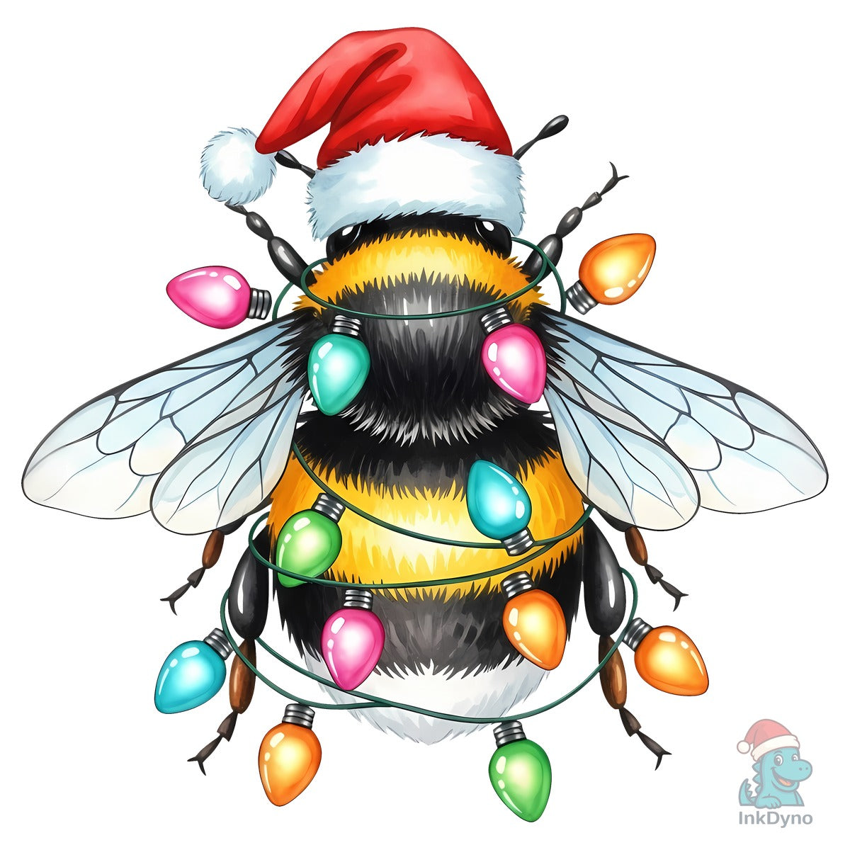 Christmas Bee with Santa Hat
