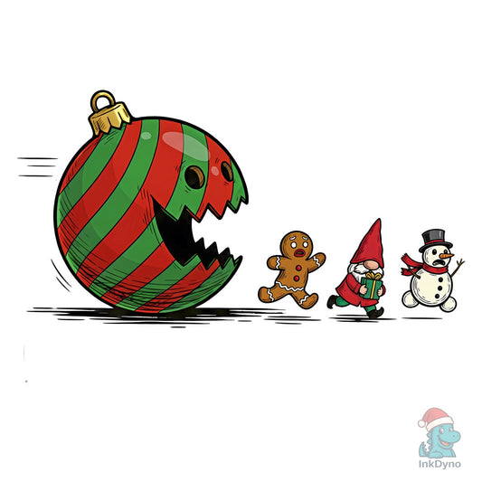 Funny Ornament Chasing Gnome - DTF Transfer