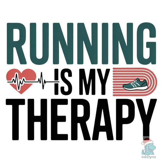 Running is My Therapy Fitness Shirt - DTF Transfer