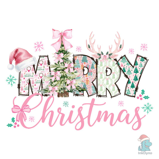 Merry Doodles Christmas Tree - DTF Transfer