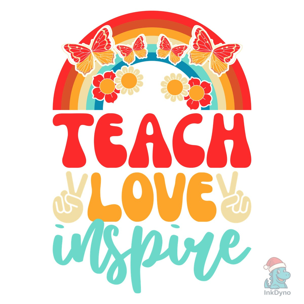 Teach Love Inspire Teacher Funny T-shirt
