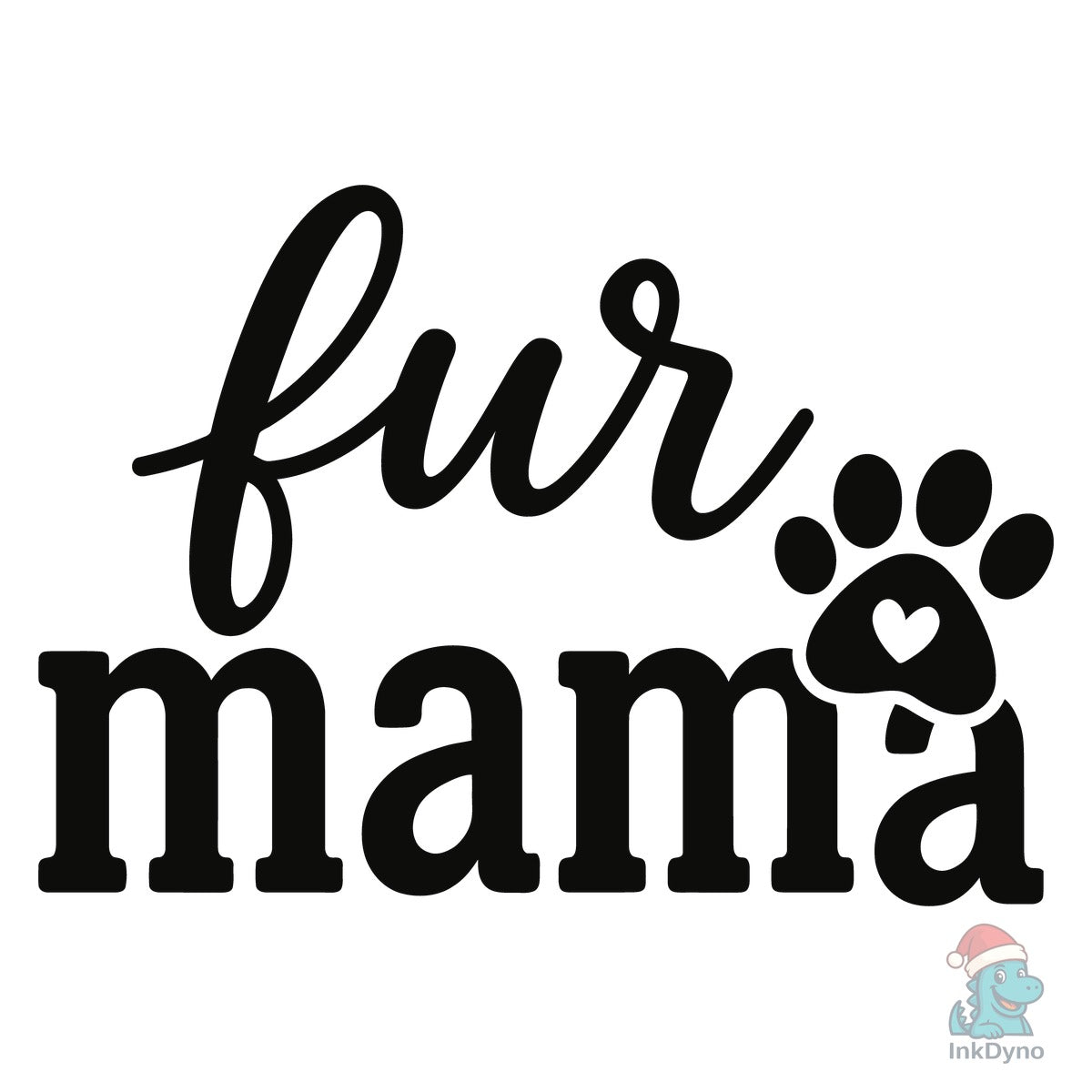 Fur Mama Paw Heart Design