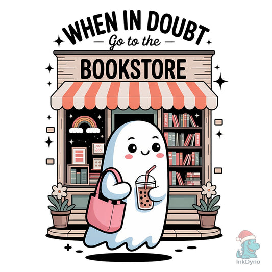 Kawaii Ghost Bookstore - DTF Transfer