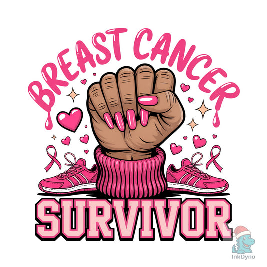 Breast Cancer Survivor Afro Girl - DTF Transfer