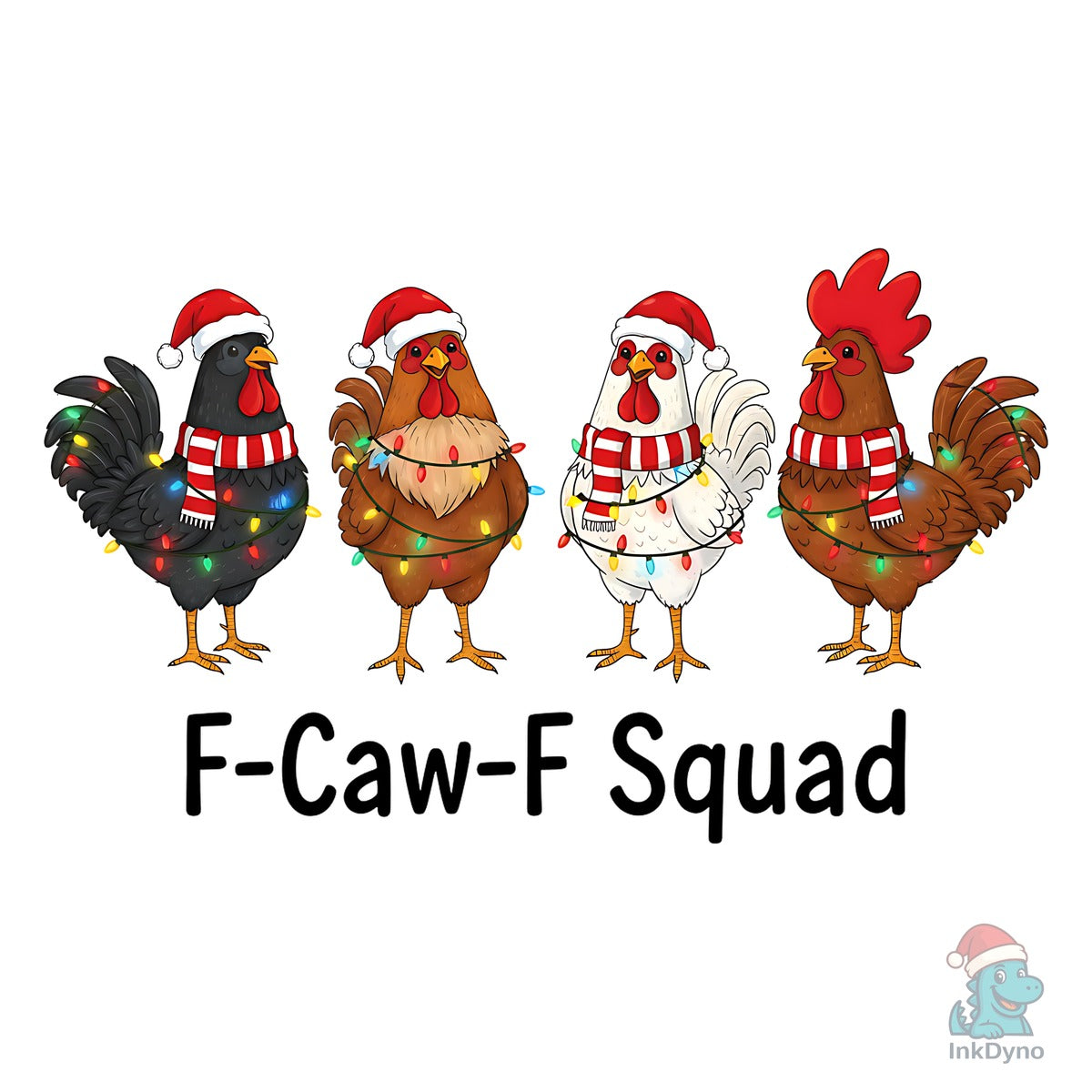 Funny F-Caw-F Christmas Chickens