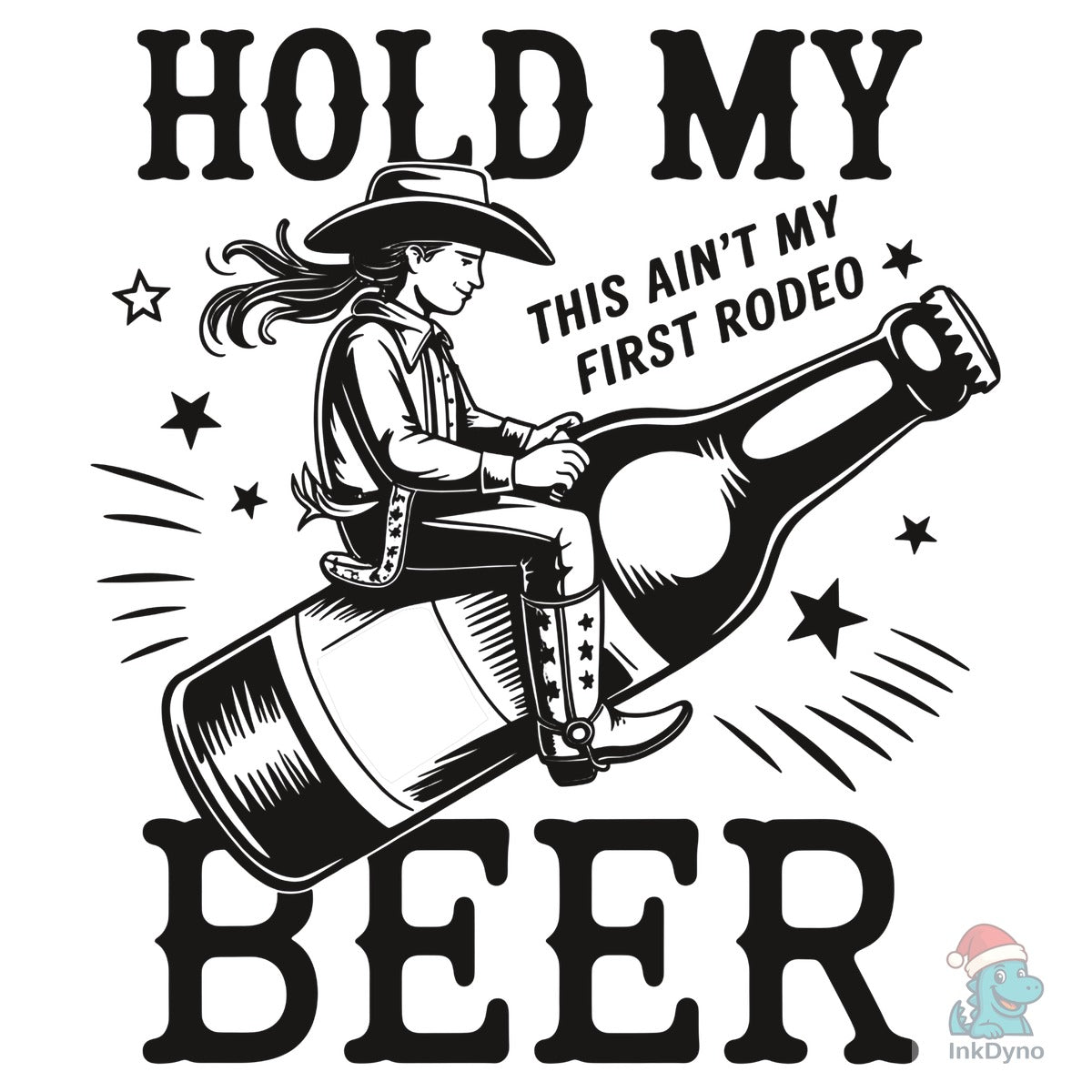 Hold My Beer Retro Western Cowgirl