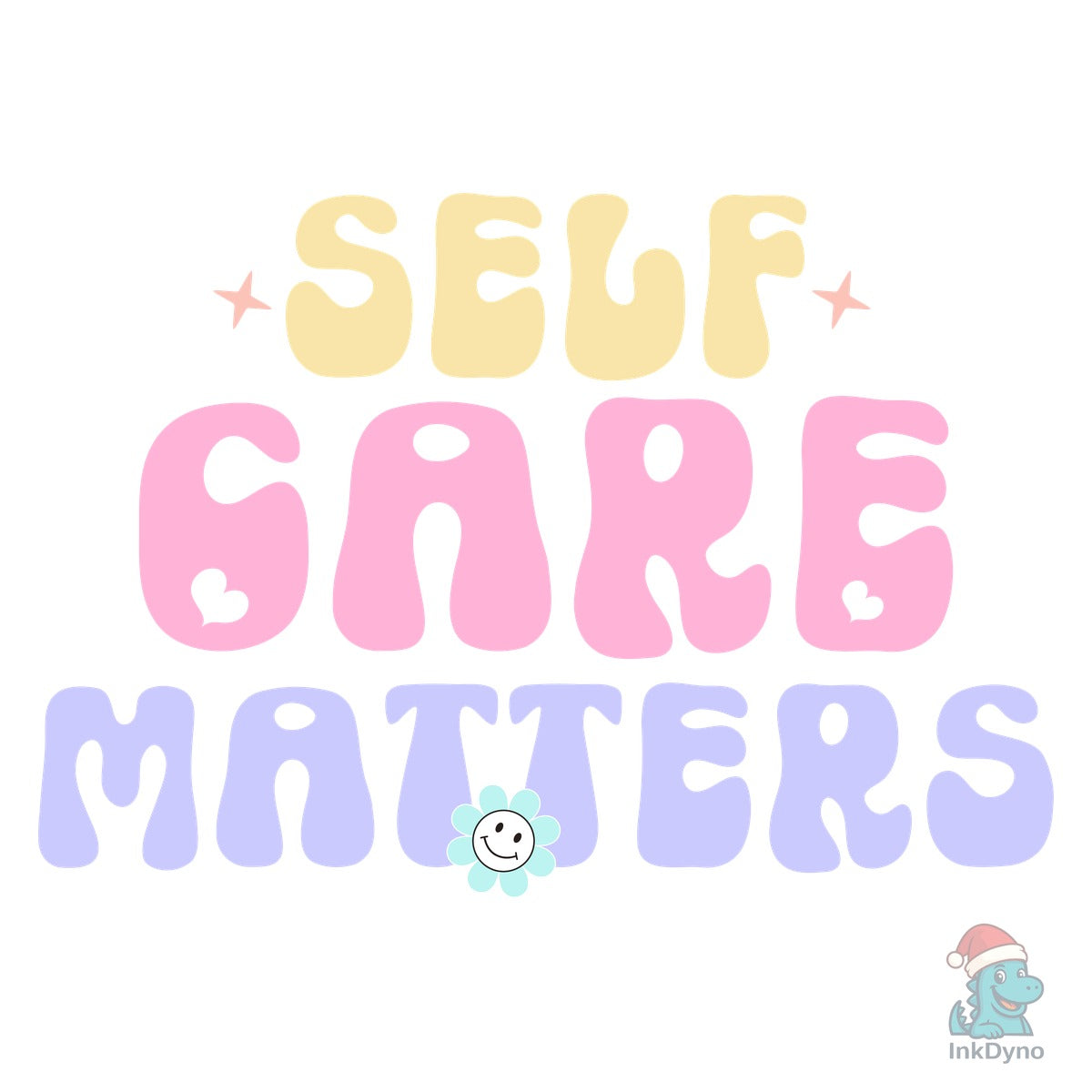Self Care Matters Groovy Pastel Art