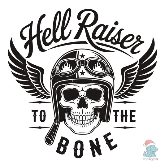 American Punk Biker Skull with Wings - DTF Transfer