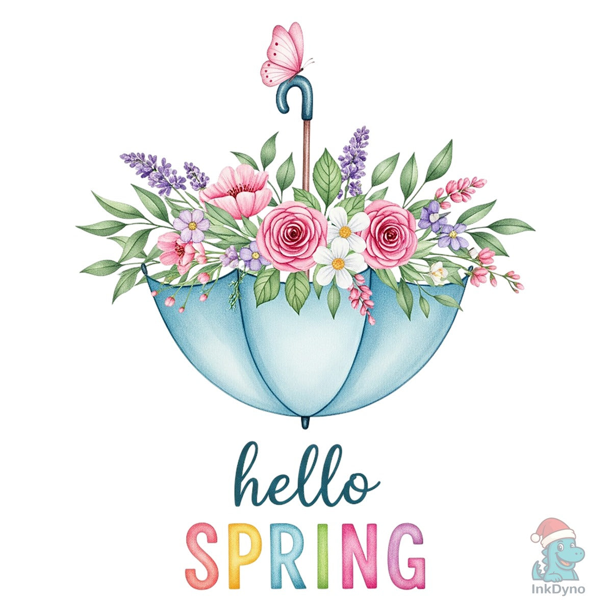 Hello Spring Sublimation Umbrella