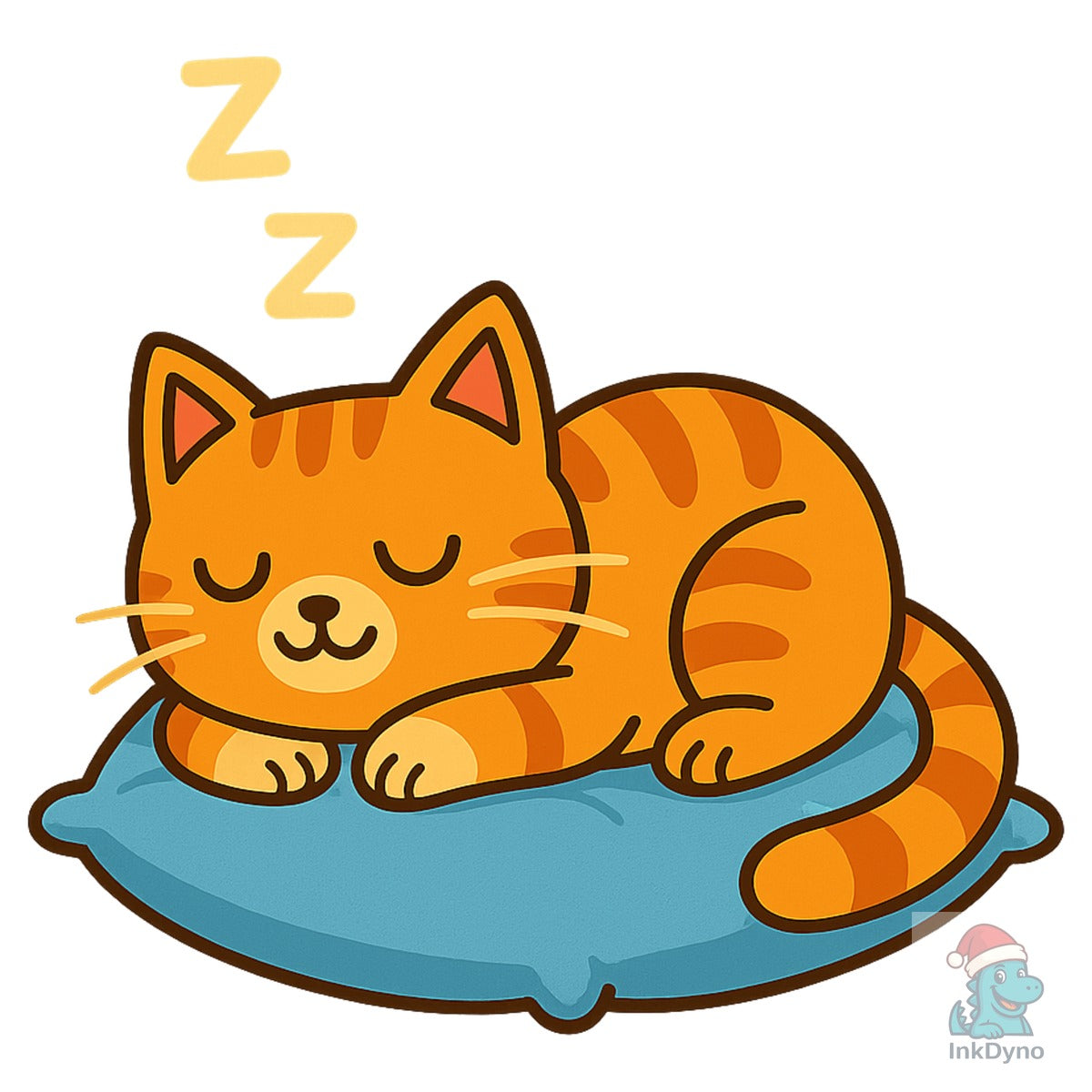 Sleeping Orange Cat