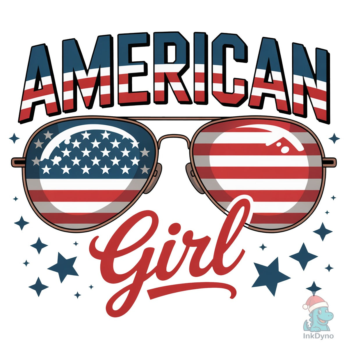 American Girl Sublimation Design