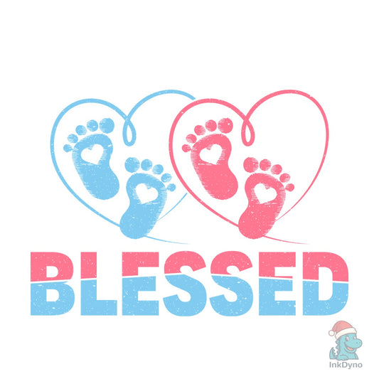Double Blessed Mom of Twins Mom - DTF Transfer