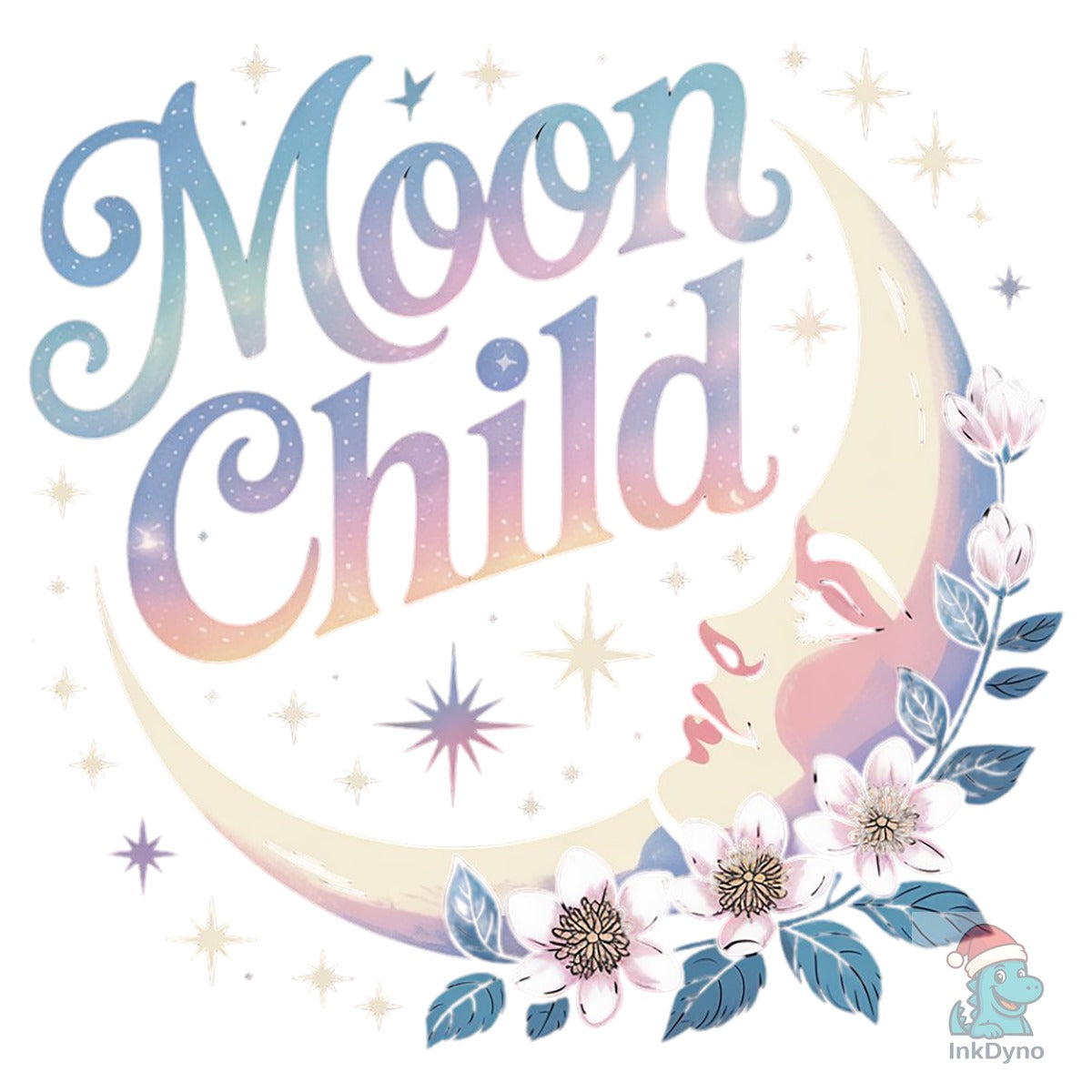 Moon Child Celestial and Floral T-shirt
