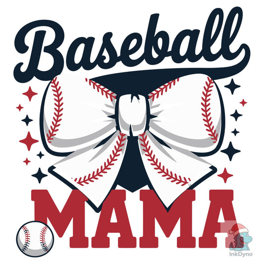 Baseball Mom Coquette Bow - DTF Transfer
