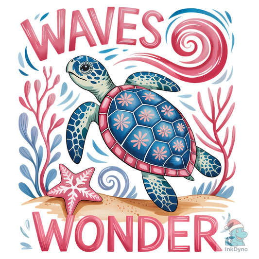 Turtle - Whimsical Ocean Quote Art - DTF Transfer