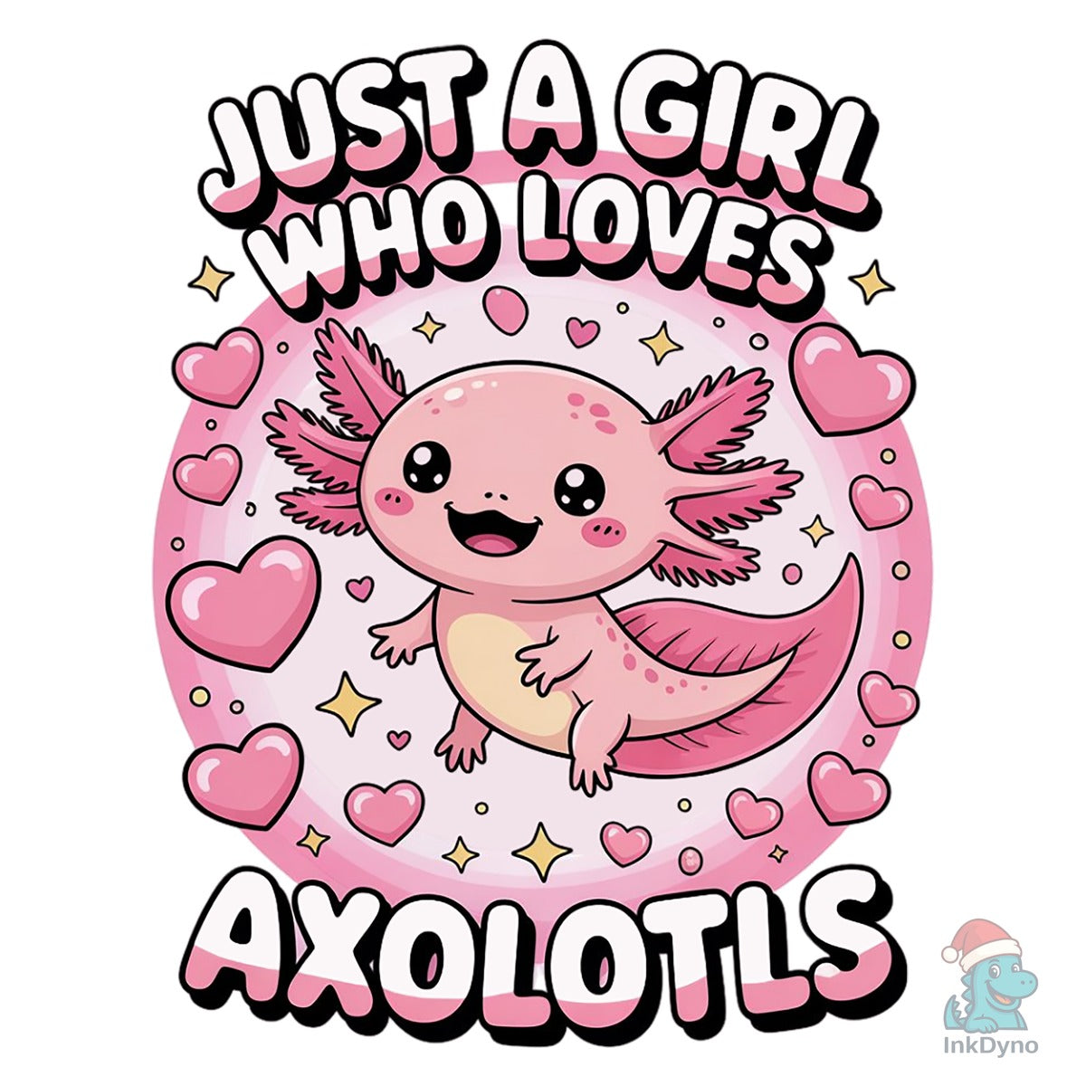 Axolotl Love for Girls and Women T-shirt