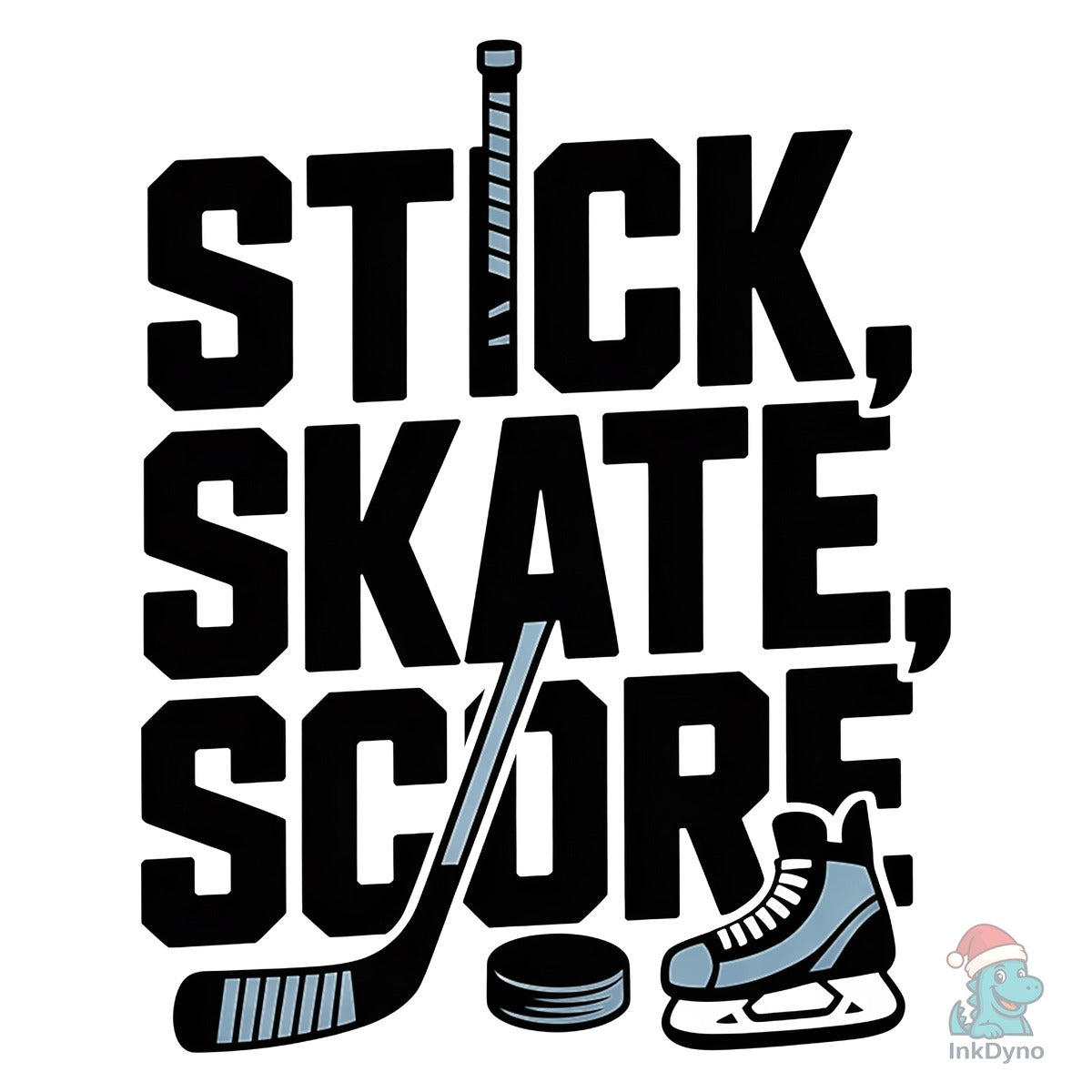 Stick Skate Score Ice Hockey Shirt
