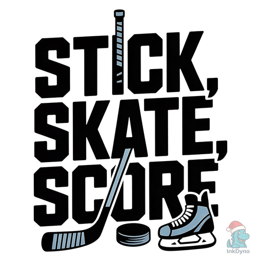 Stick Skate Score Ice Hockey Shirt - DTF Transfer