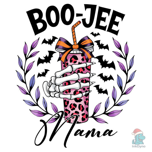 Boo Jee Mama Skeleton Hand Holding - DTF Transfer