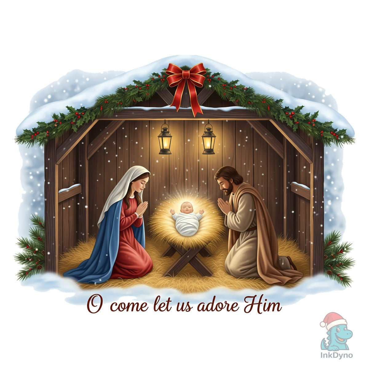 Religious Christmas Manger Scene