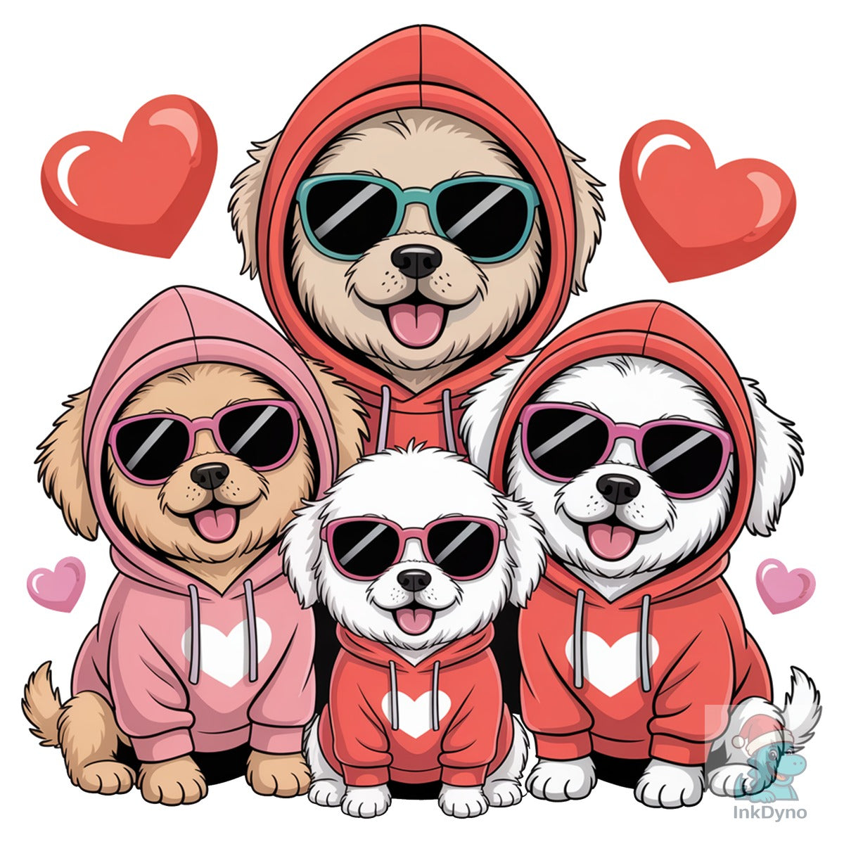 Valentine Goldendoodle Sublimation