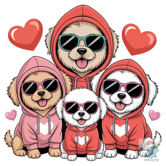 Valentine Goldendoodle Sublimation - DTF Transfer