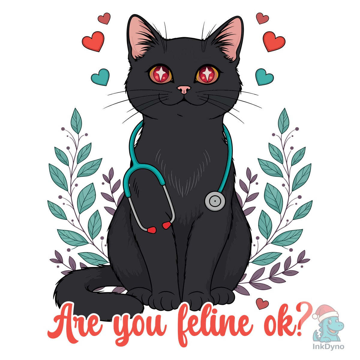 Are You Feline Ok Cat Nurse T-Shirt