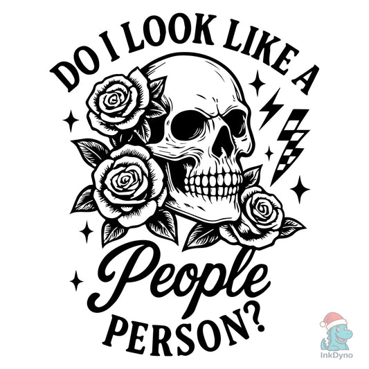 Floral Skull Sarcastic Introvert Quotes - DTF Transfer
