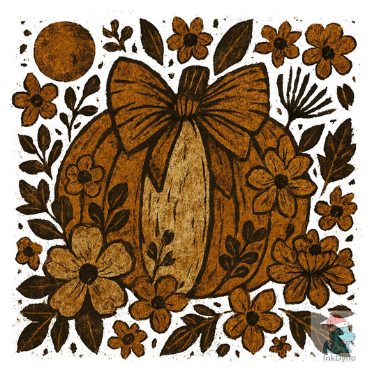 Pumpkin Boho Floral Fall Fall - DTF Transfer