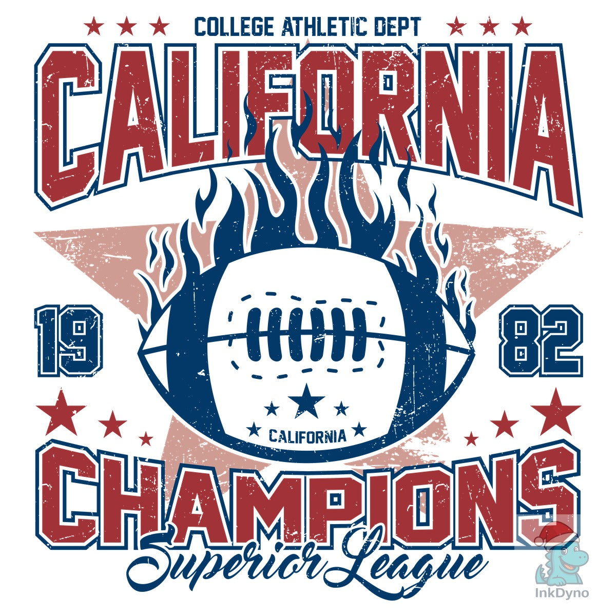 Varsity Football California Print Design