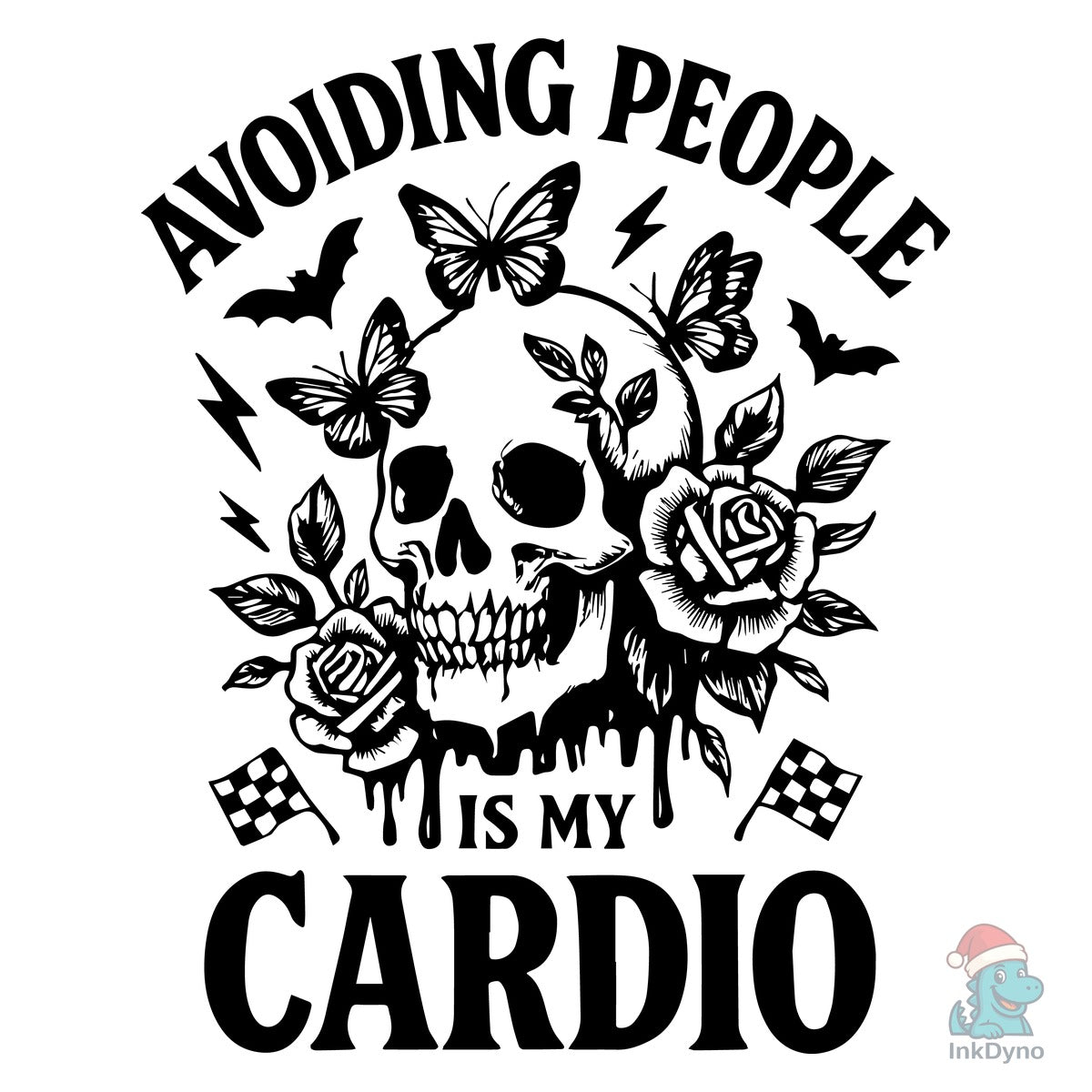 Floral Skeleton Introvert Quotes