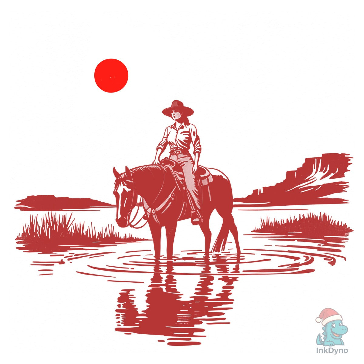 Retro Cowgirl Horse Western T-Shirt