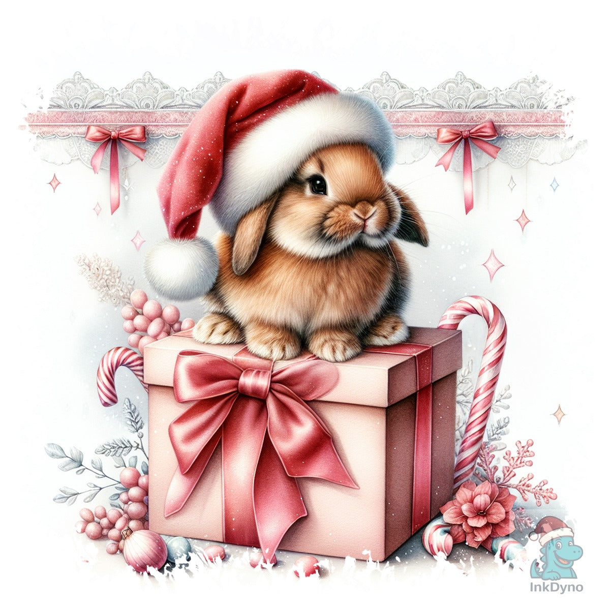 Bunny Christmas Square Tshirt