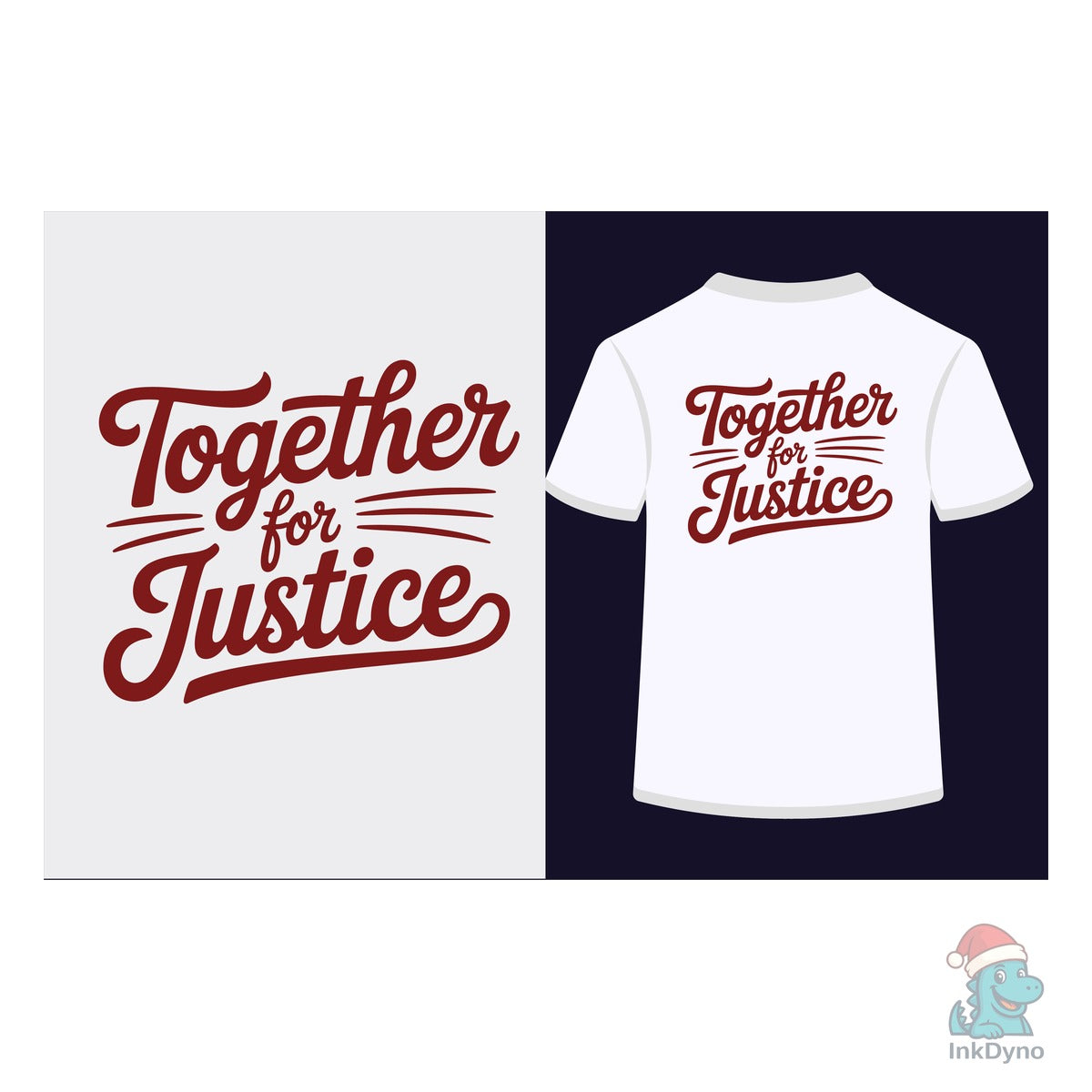 Together for Justice Typography Design