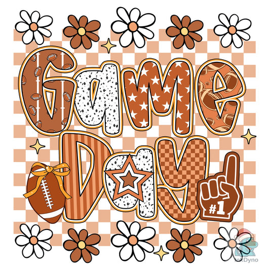 Game Day Football Checker Football - DTF Transfer
