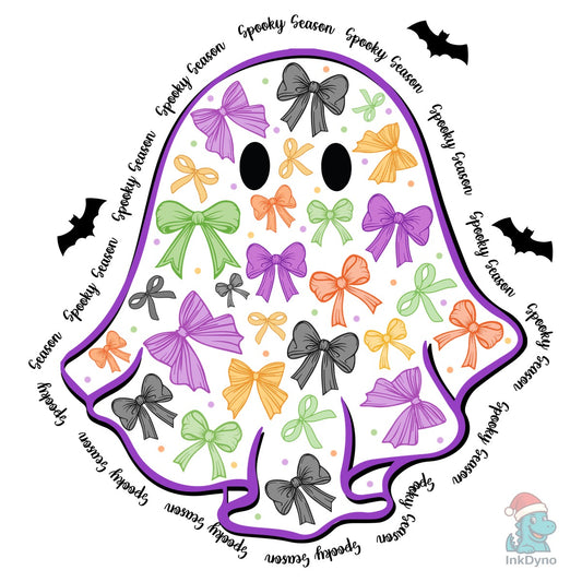 Spooky Bow Ghost - DTF Transfer