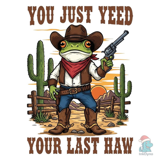 Western Cowboy Outfit Cowboy Frog - DTF Transfer