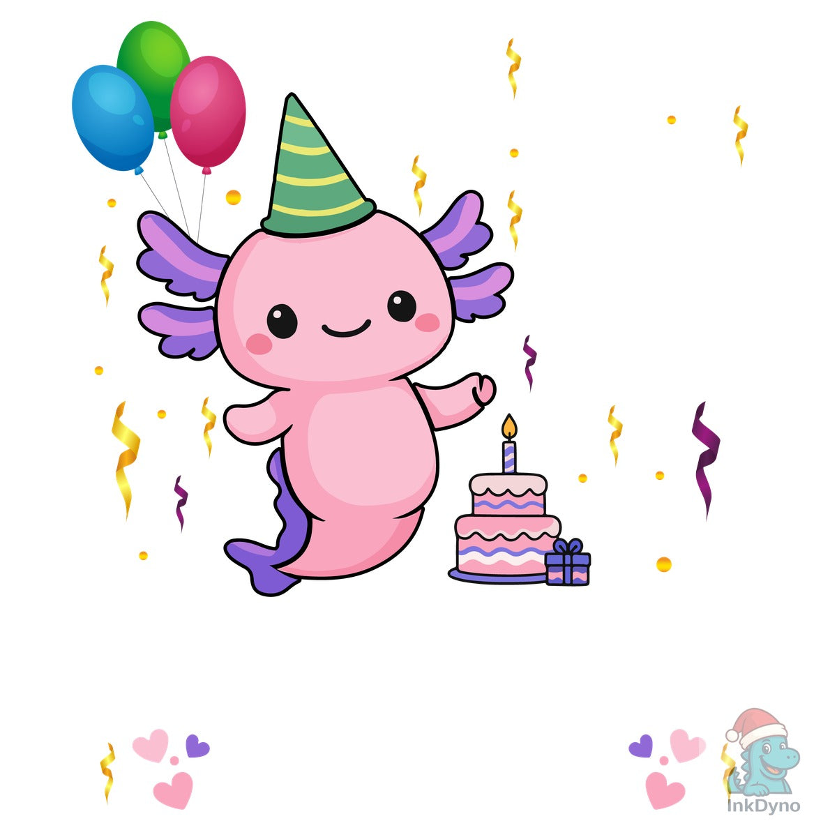 Axolotl 5th Birthday Party T-Shirt