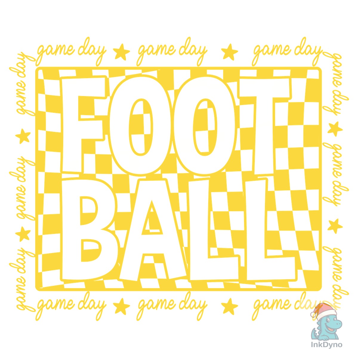 Checkered Football Game Day Neon