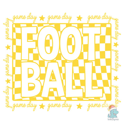 Checkered Football Game Day Neon