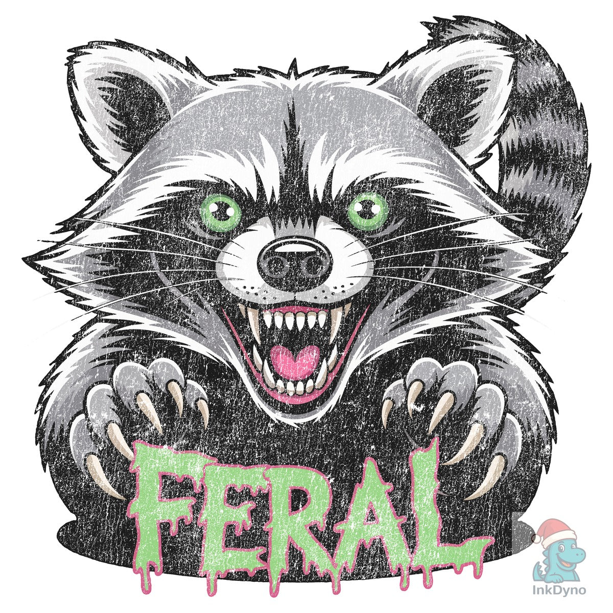 Raccoon Feral T-Shirt Design