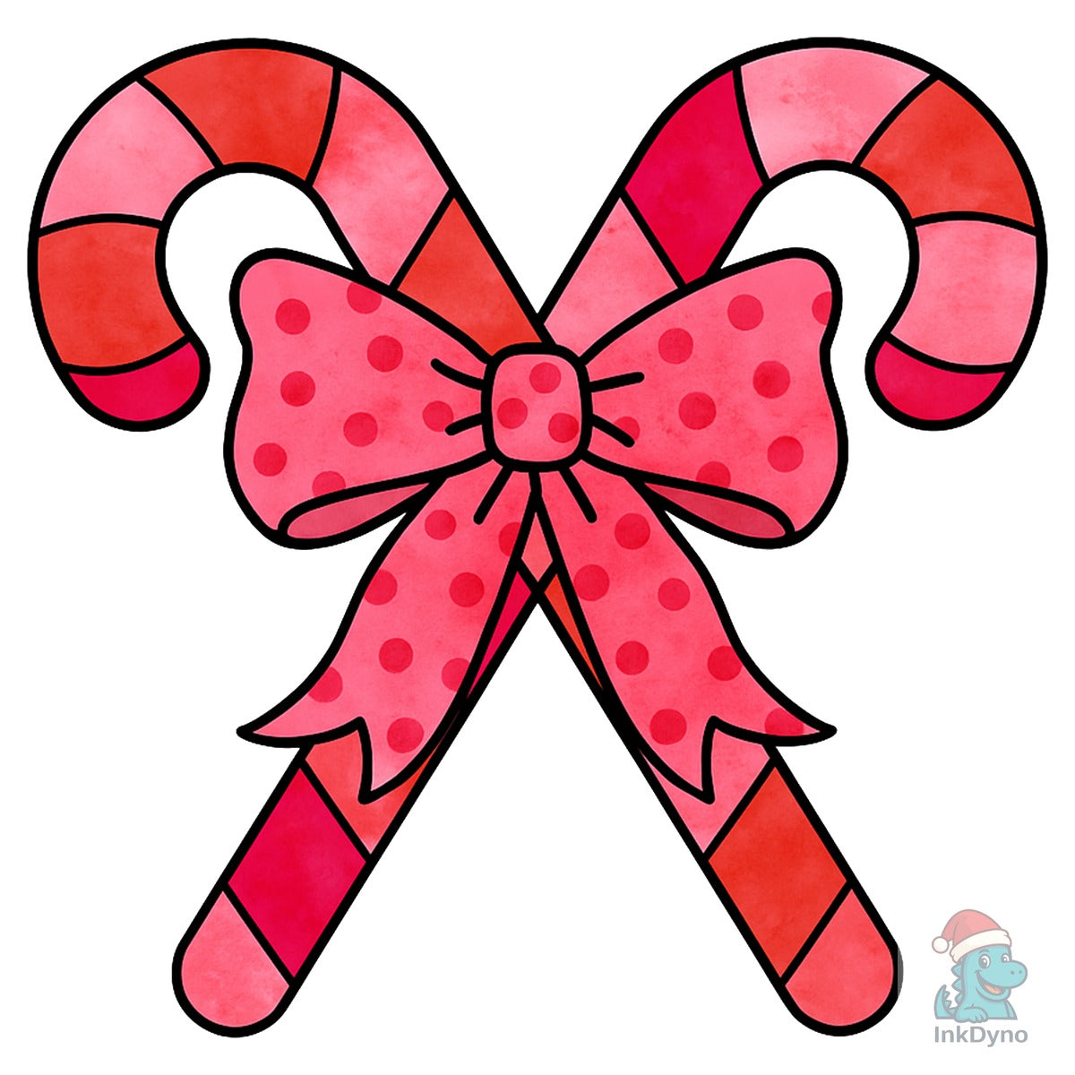 Colorful Coquette Candy Cane Bright