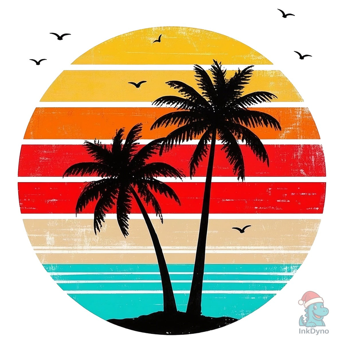 Tropical Palm Trees T-Shirt Design