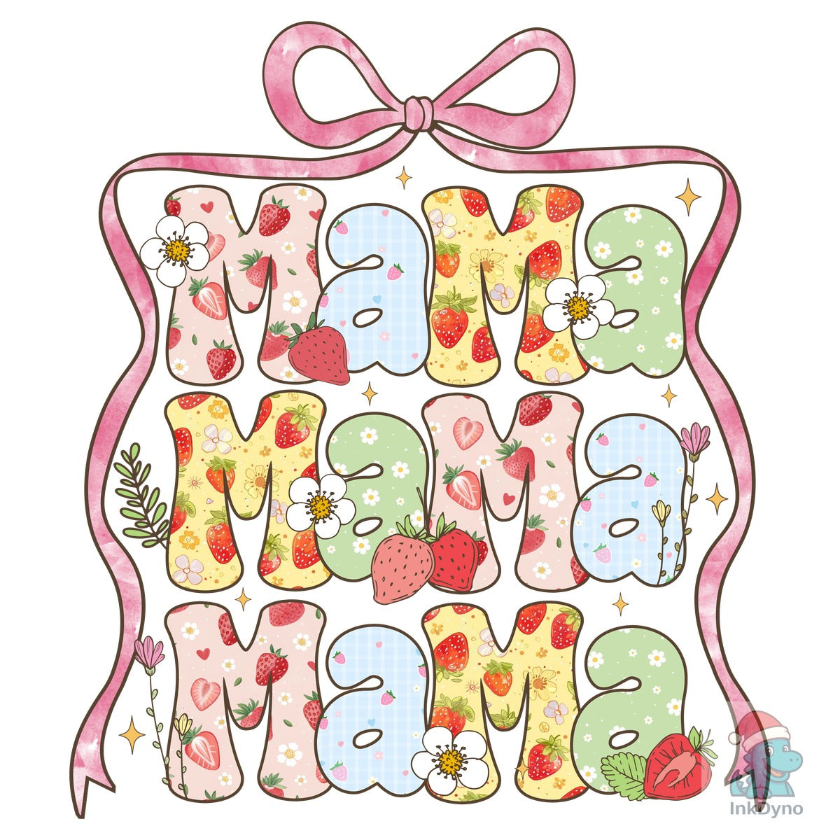 Strawberry Floral MAMA Cute Spring