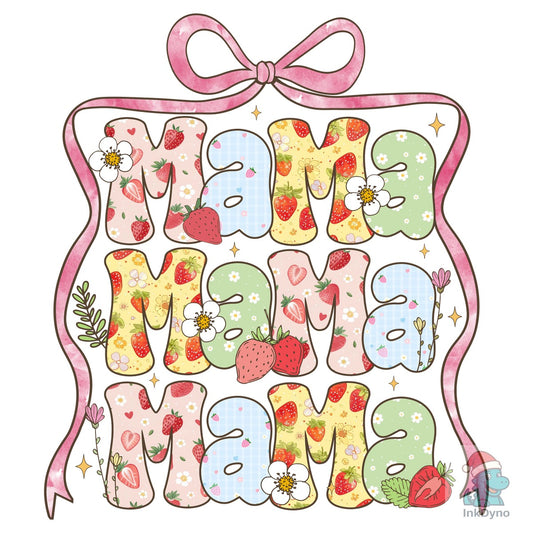 Strawberry Floral MAMA Cute Spring - DTF Transfer