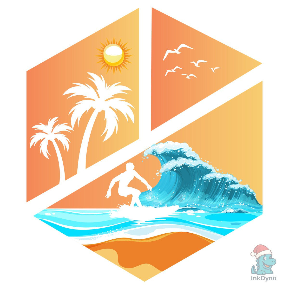 Summer T-Shirt Design Unique Beach Art