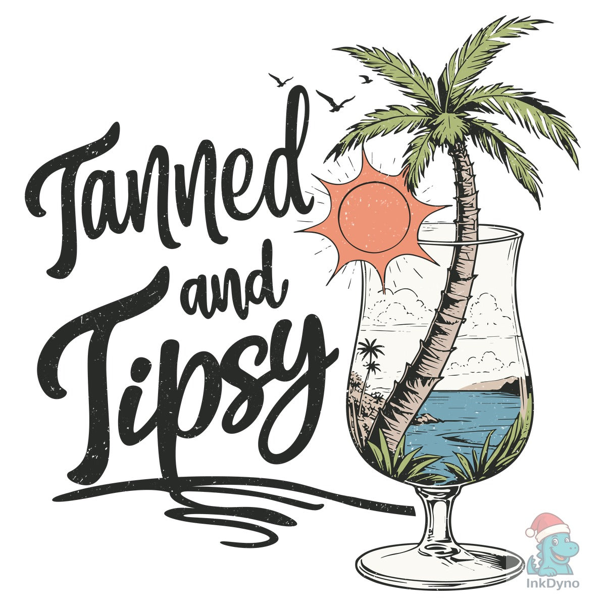 Tanned and Tipsy Retro Summer Tipsy