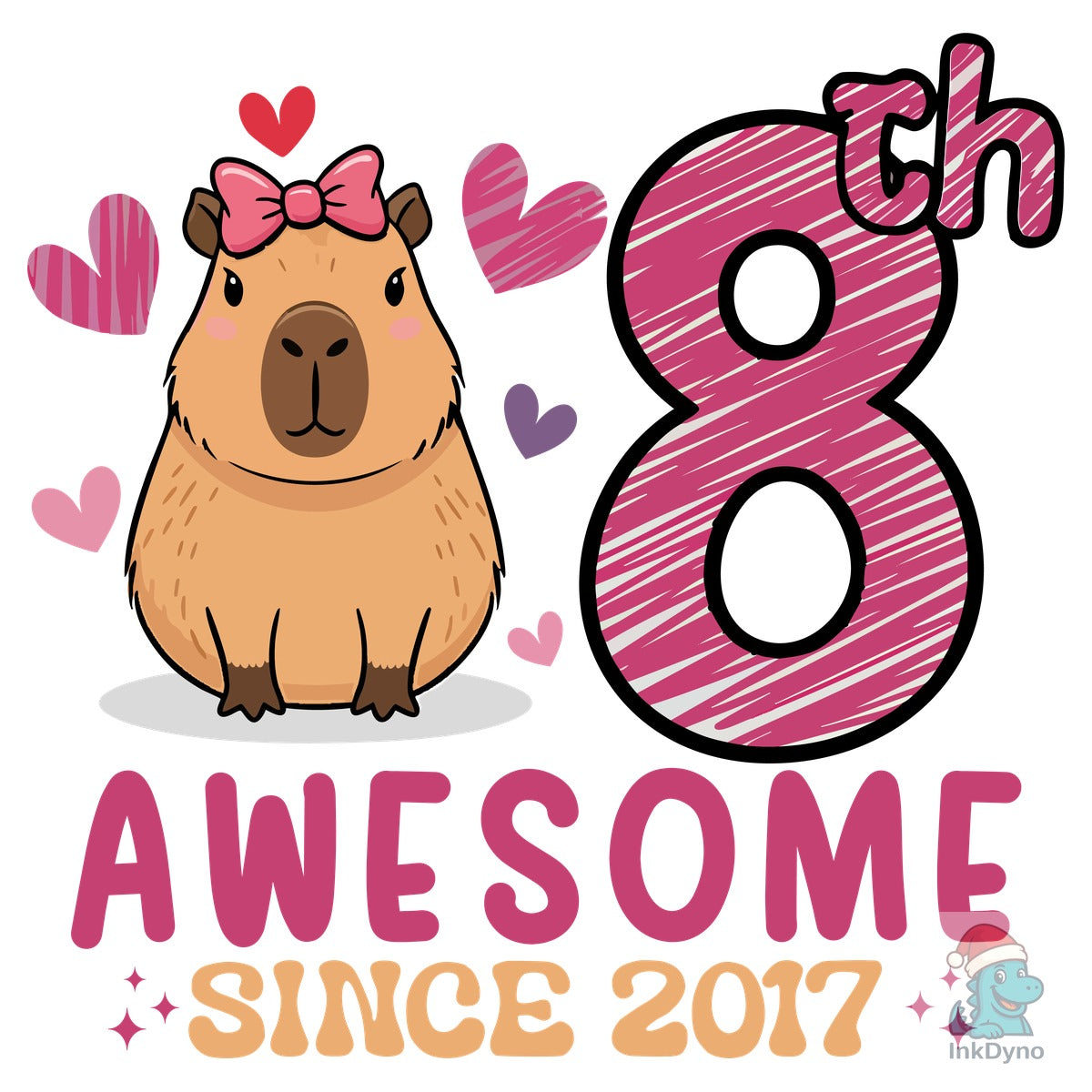 8th Birthday Capybara T-Shirt