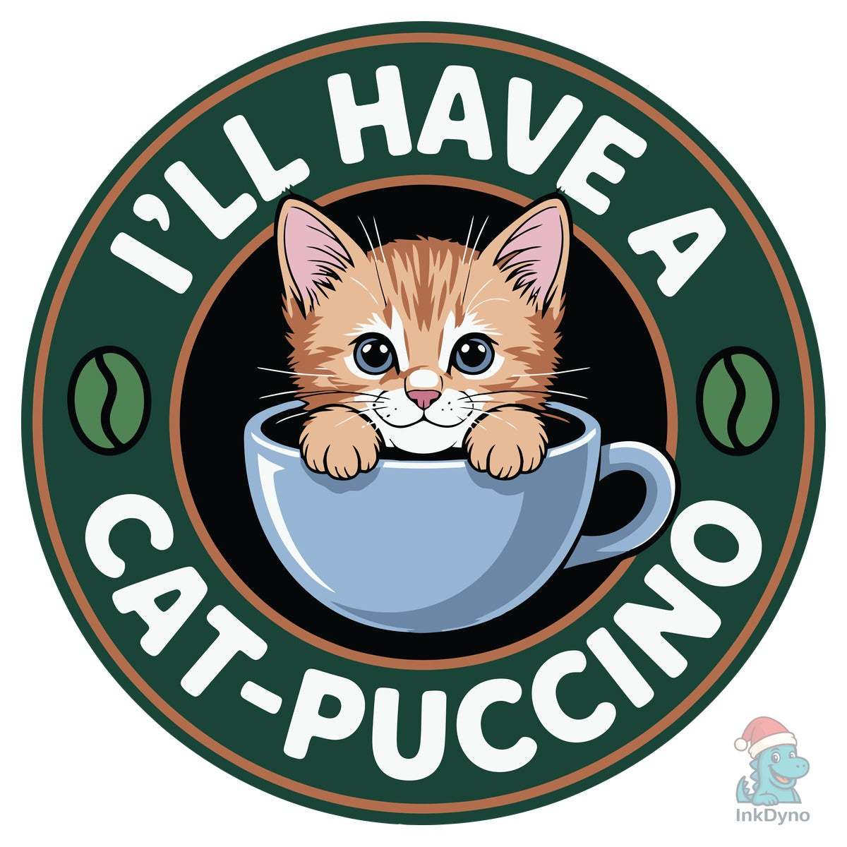Coffee Cat for a Nice Cat-Puccino