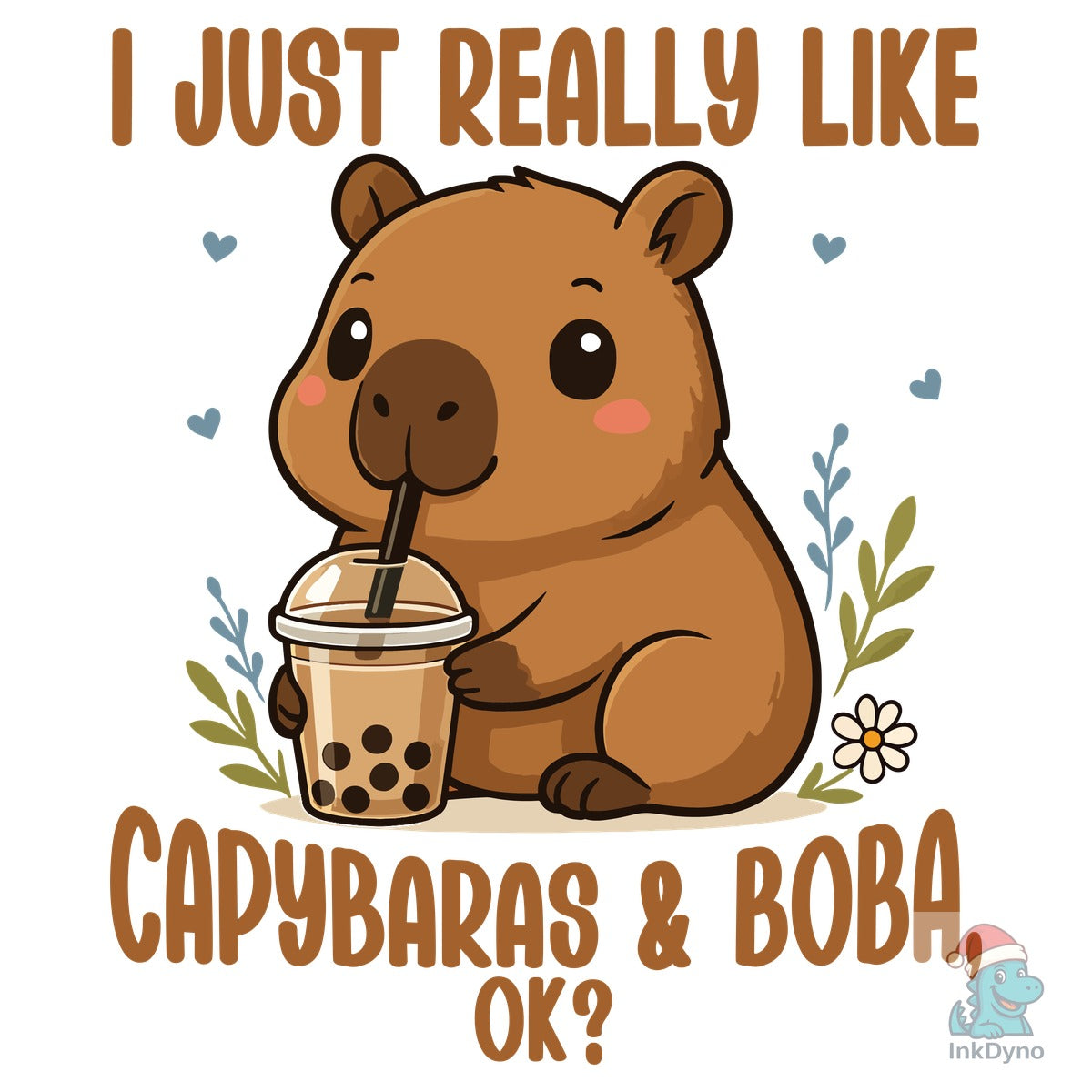 Cute Capybara and Boba T-Shirt